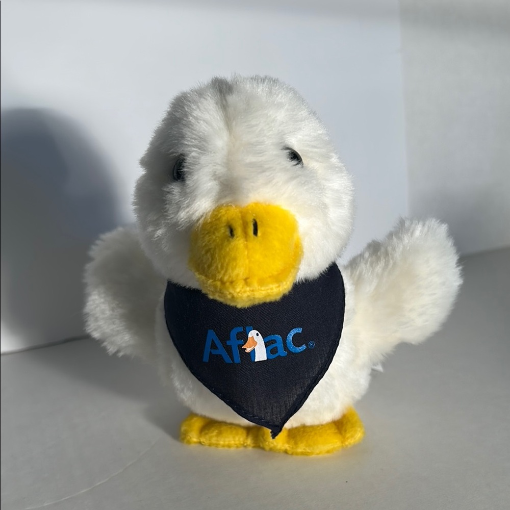 Aflac White and Yellow Plush Duck for Children